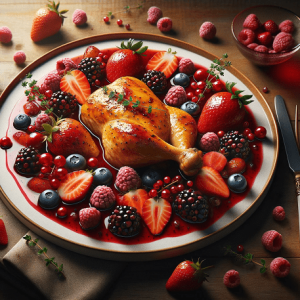 poulet aux fruits rouge collag&egrave;ne naturel