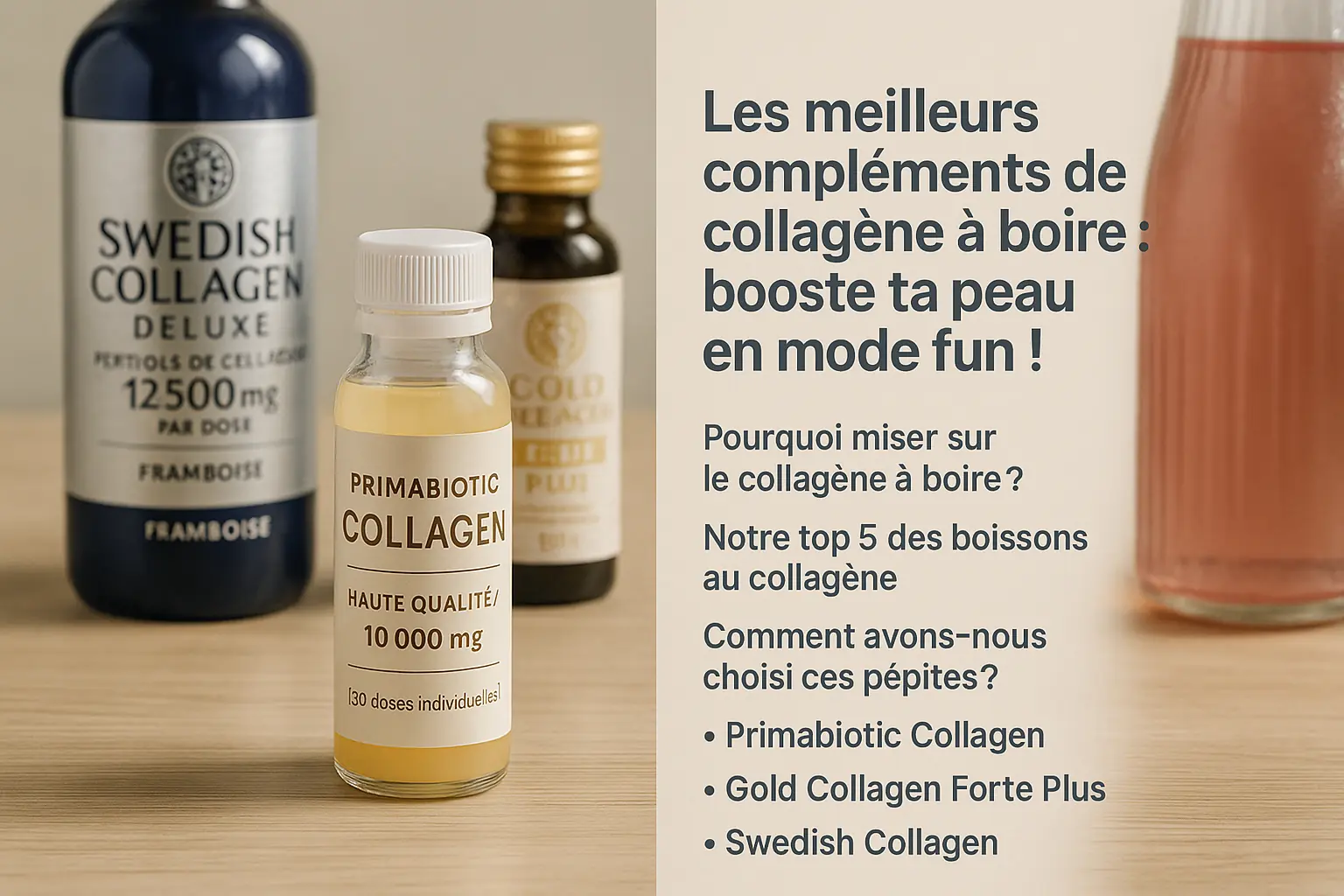 Les meilleurs compléments de collagène à boire