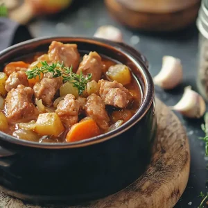 recette Joues de porc mijot&eacute;es aux l&eacute;gumes d&rsquo;hiver