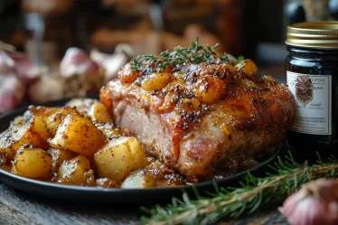 recette Queue de cochon confite et pommes de terre fondantes