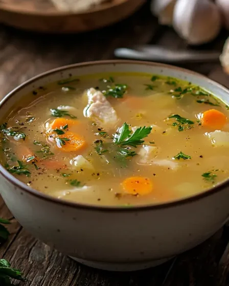 recette Soupe de carcasse de poule et légumes anciens
