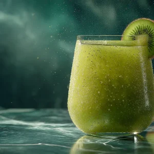 smoothie kiwi, &eacute;pinard et citron vert