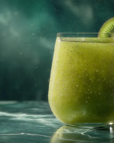 smoothie kiwi, épinard et citron vert