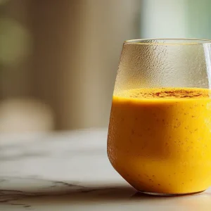 smoothie mix mangue, curcuma et lait d'amande