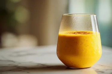 smoothie mix mangue, curcuma et lait d'amande
